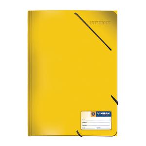 Carpeta Oficio Con Liga Plastificado Amarillo Vinifan